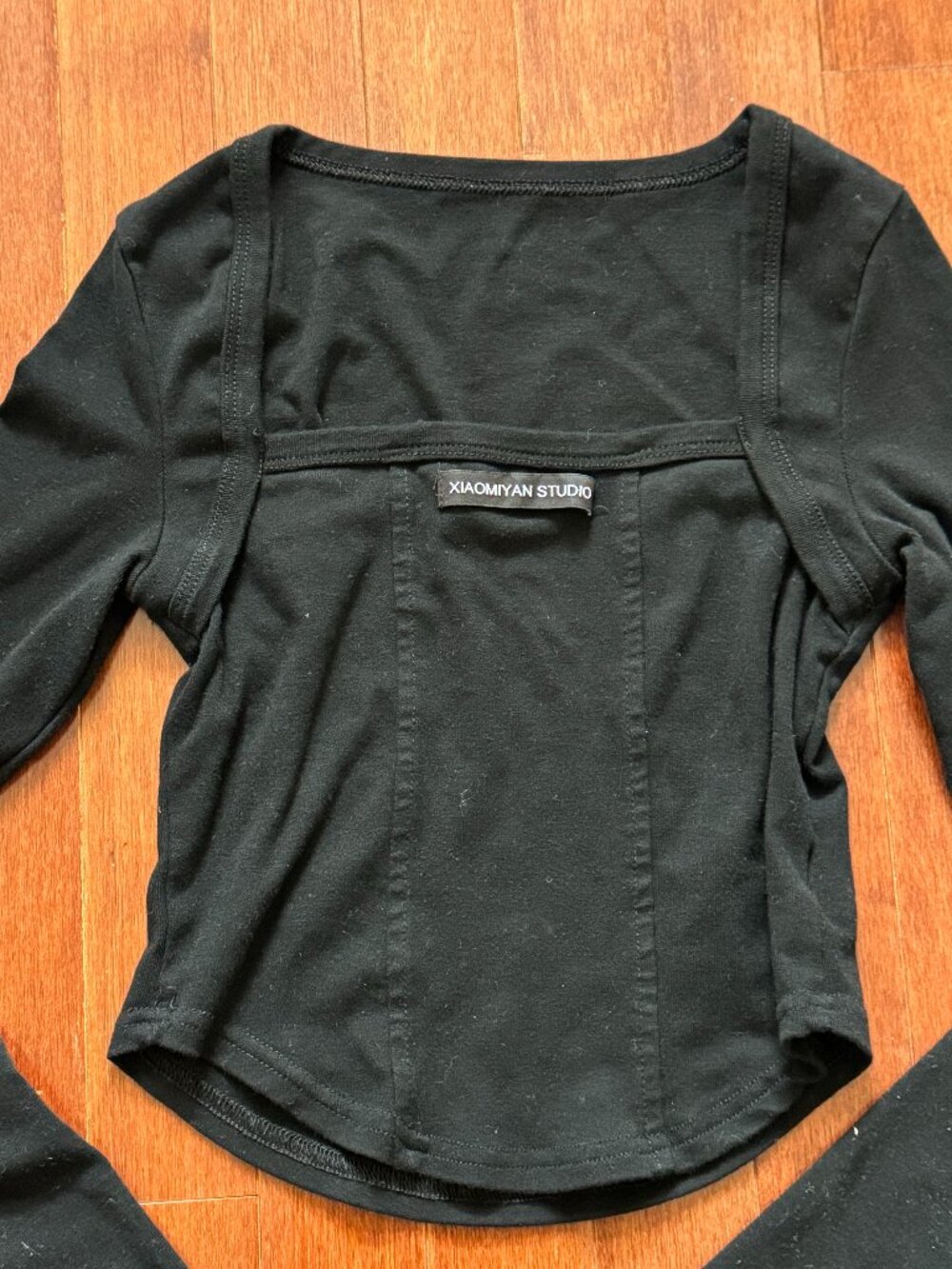 Square-Neck Crop T-Shirt